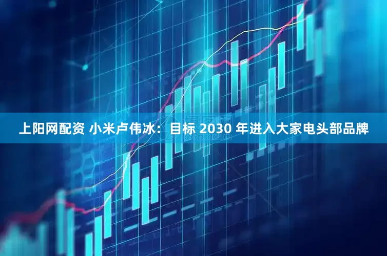 上阳网配资 小米卢伟冰：目标 2030 年进入大家电头部品牌